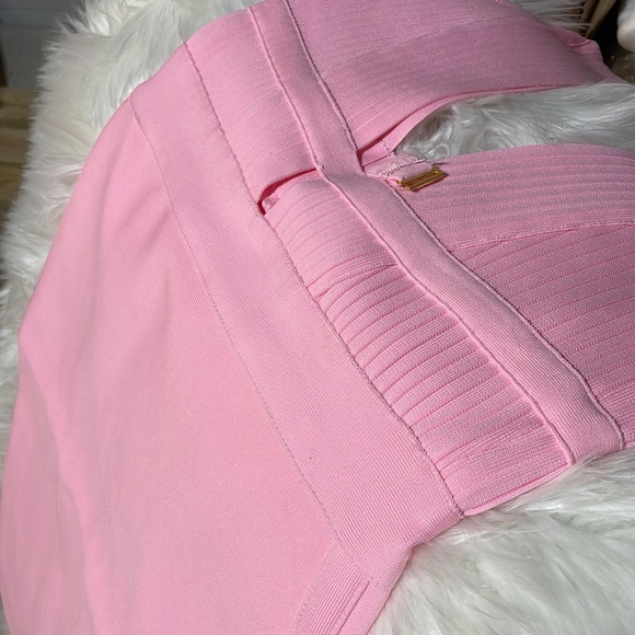NWT XS Pink parfait authentic bandage fits size 2 Candy pink midi bodycon dress - Picture 10 of 15